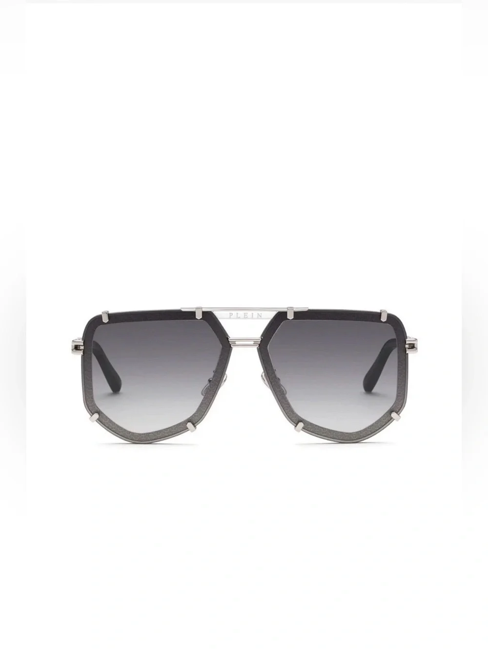 NEW Philipp Plein SPP132 UNISEX Sunglasses Aviator Black 66mm AUTHENTIC  $890